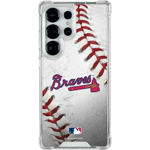MLB Atlanta Braves Game Ball Galaxy S25 Ultra Clear Case